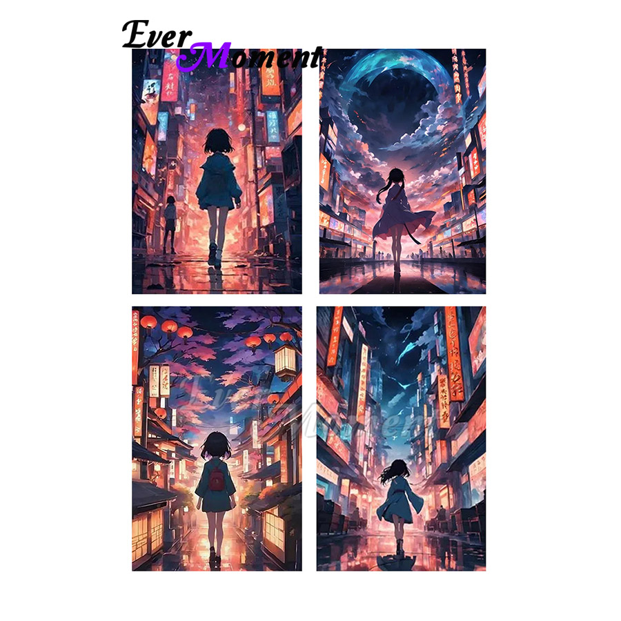 Photo Mosaic Print - Anime Girl Diamond Painting Square Drill