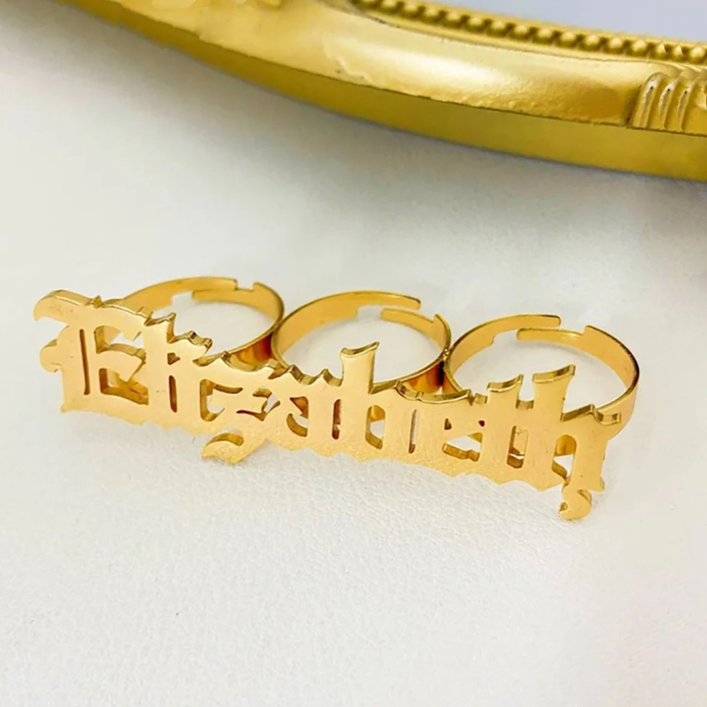 Custom Name Ring Women Knuckle - огляд і ціна Initial Ring Custom