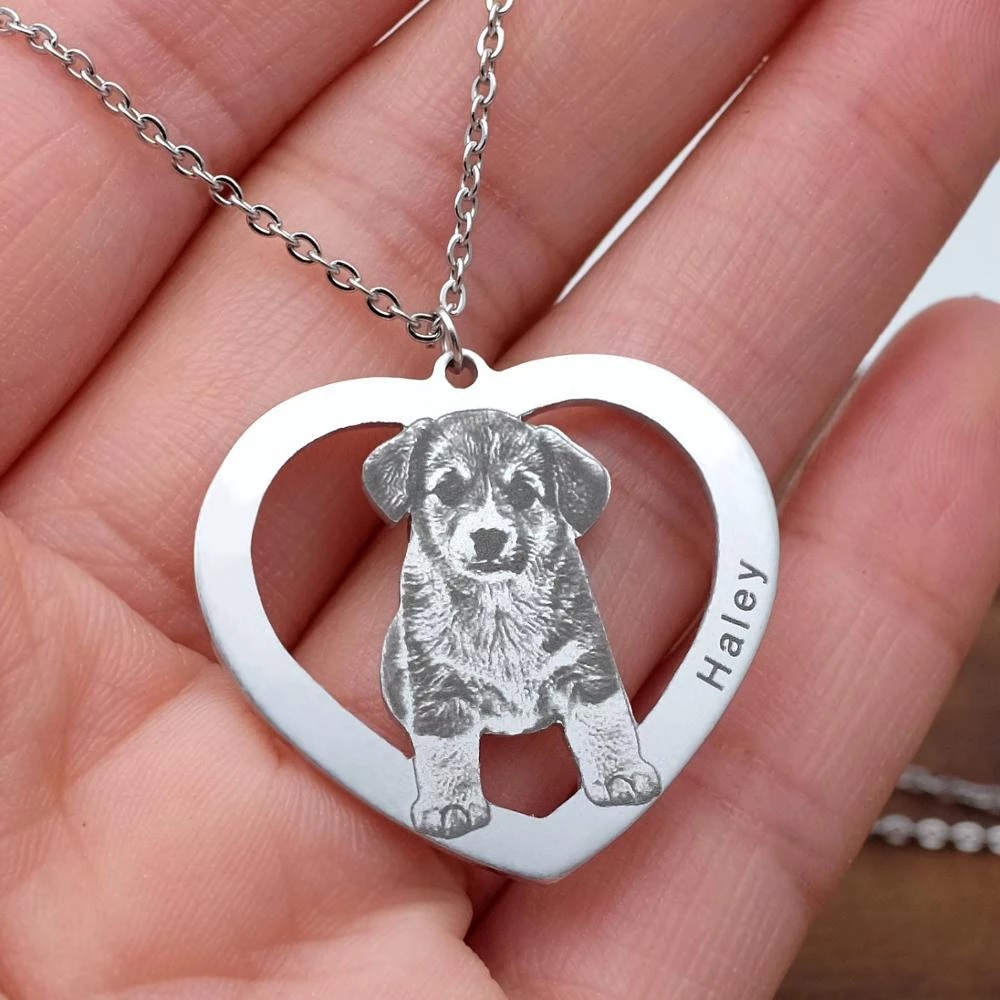 Personalized Pet Picture Neckl - огляд і ціна Pet Portrait Custom