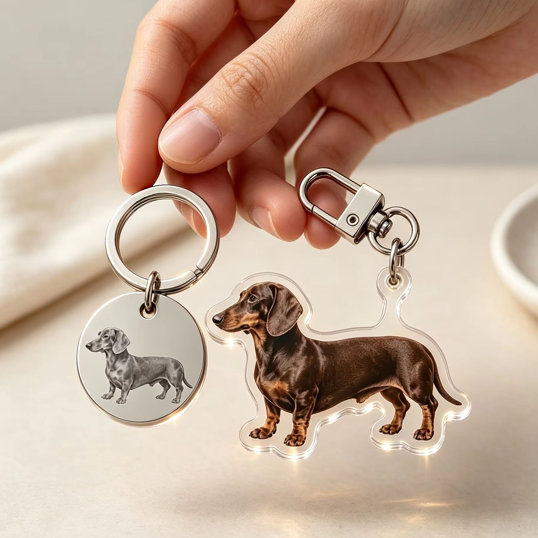 Personalized Pet Photo Keychai - огляд і ціна Pet Portrait Custom