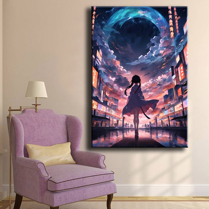 Anime Girl Diamond Painting Sq - огляд і ціна Photo Mosaic Print