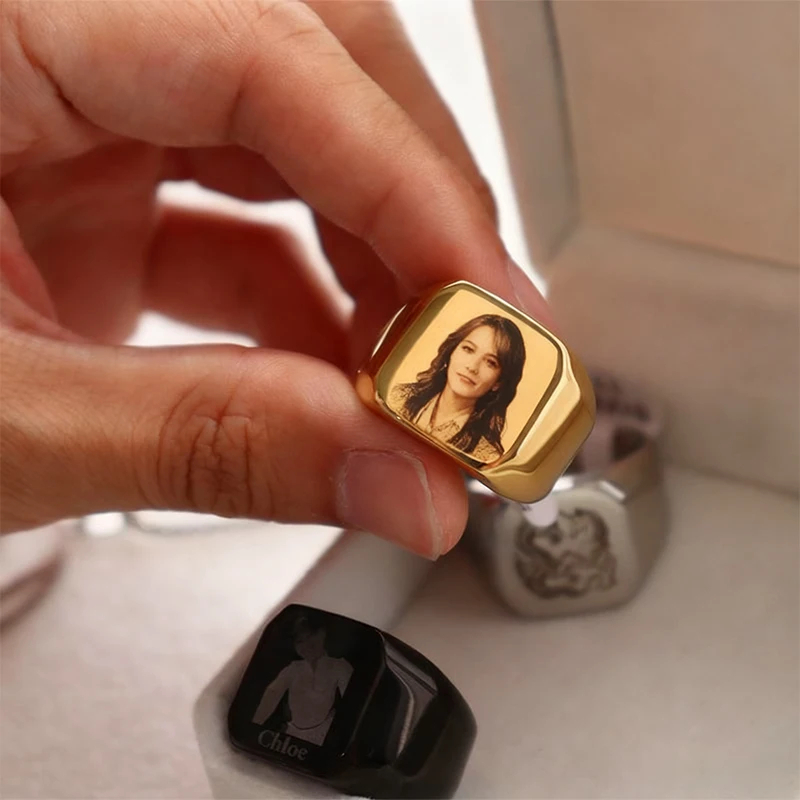 Stainless Steel Jewelry anillo - огляд і ціна Initial Ring Custom