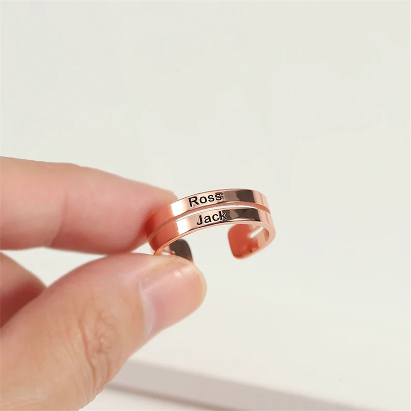 Personalized Stainless Steel E - огляд і ціна Initial Ring Custom