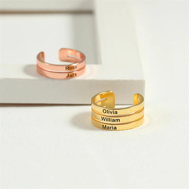 Personalized Stainless Steel E - огляд і ціна Initial Ring Custom