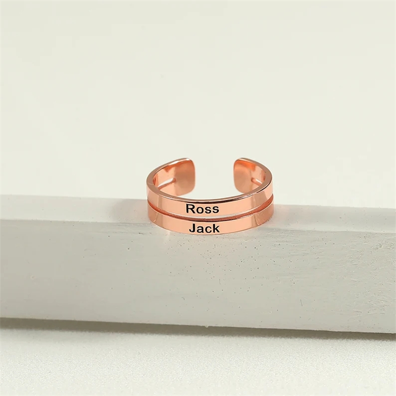 Personalized Stainless Steel E - огляд і ціна Initial Ring Custom